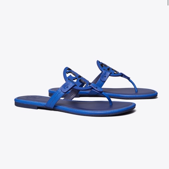 NIB~TORY BURCH~MILLER Tumbled Leather Sandals - Picture 4 of 7